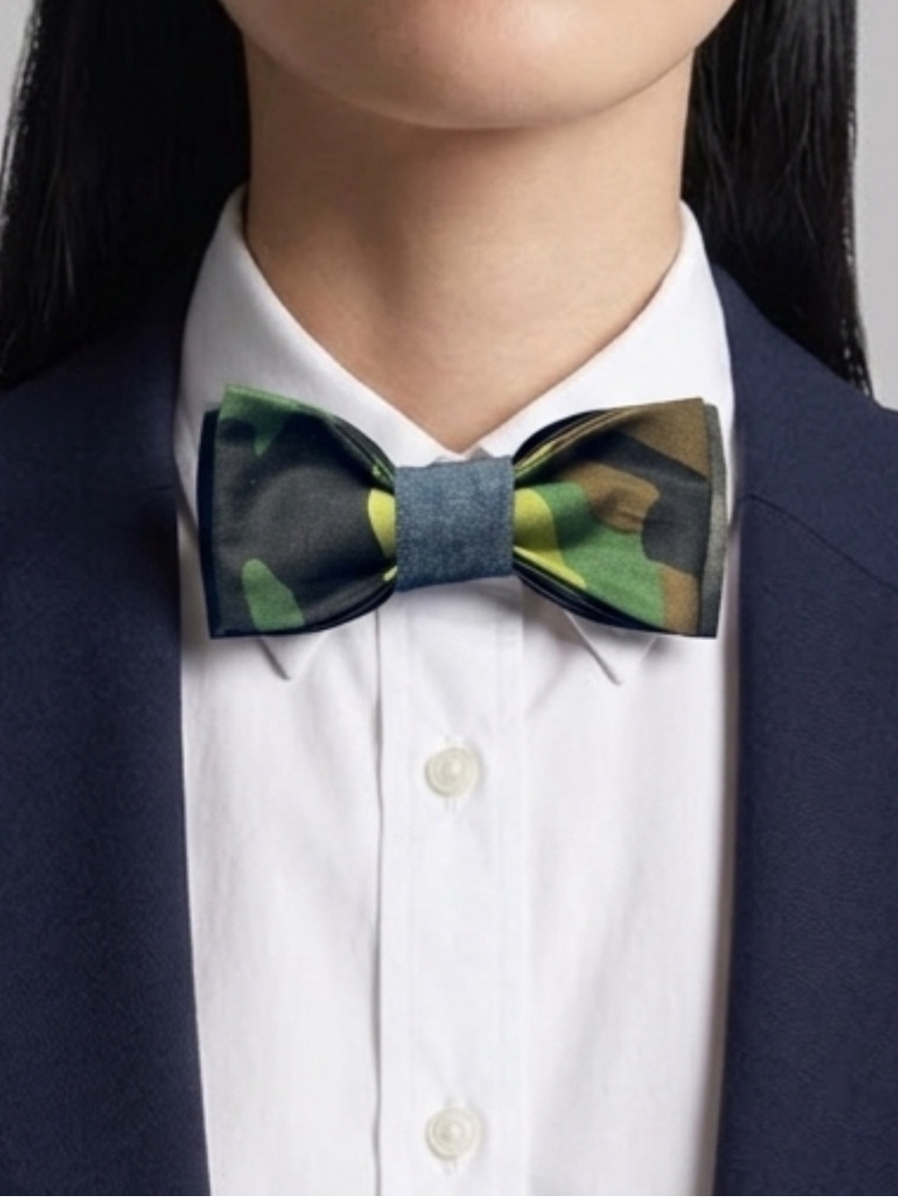 Handmade Camo Bow Tie “Veteran Family HONOR Thank You For Your Service” Tie